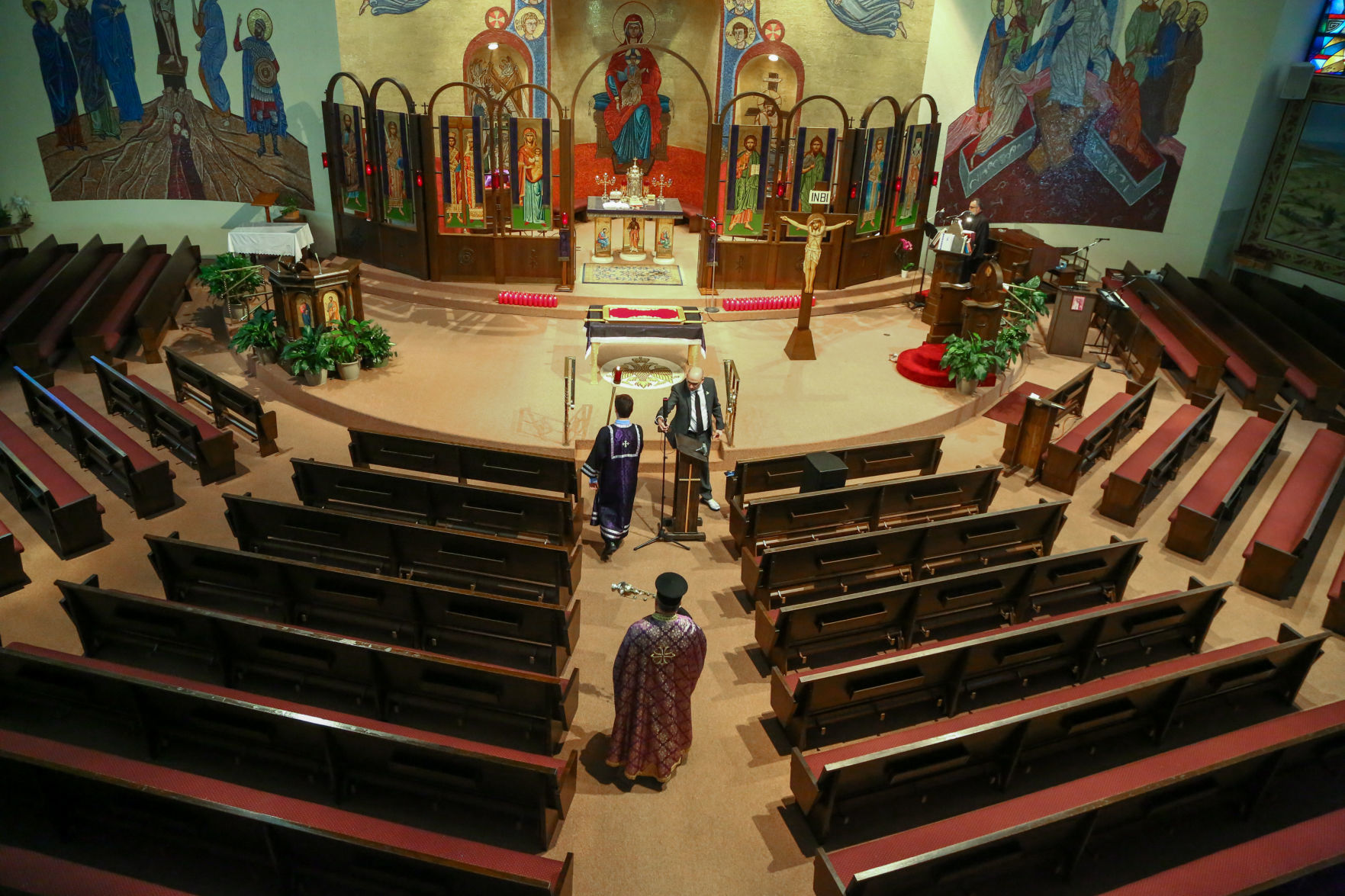 Good Friday service at SS Constantine and Helen Greek Orthodox Church